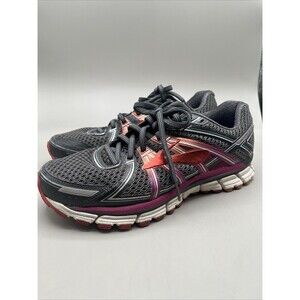 Brooks Womens Adrenaline GTS 17 Pink Gray Running Shoes Sneakers Size 9.5 D Wide